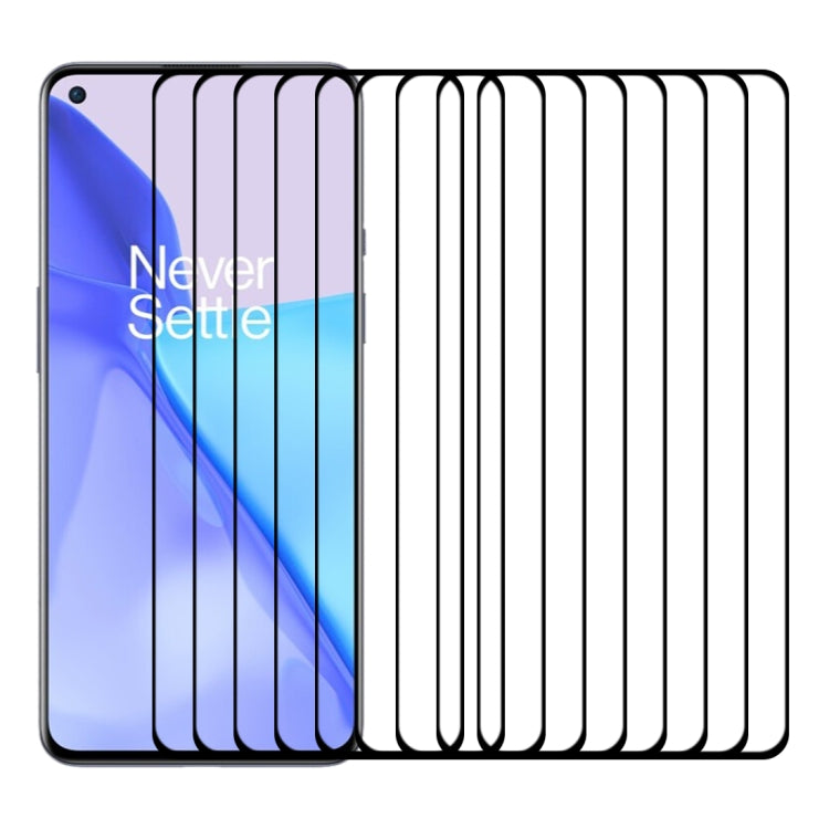 For OnePlus 9 / 9R 25 PCS Full Glue Full Cover Screen Protector Tempered Glass Film