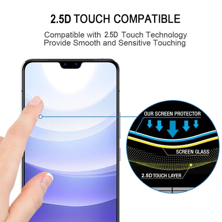 For vivo S9 25 PCS Full Glue Full Cover Screen Protector Tempered Glass Film