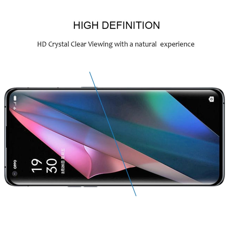 For OPPO Find X3 Pro 3D Curved Edge Full Screen Tempered Glass Film(Black)