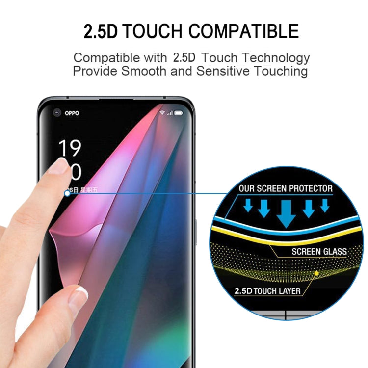 For OPPO Find X3 Pro 3D Curved Edge Full Screen Tempered Glass Film(Black)