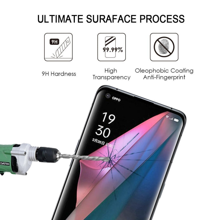 For OPPO Find X3 Pro 3D Curved Edge Full Screen Tempered Glass Film(Black)