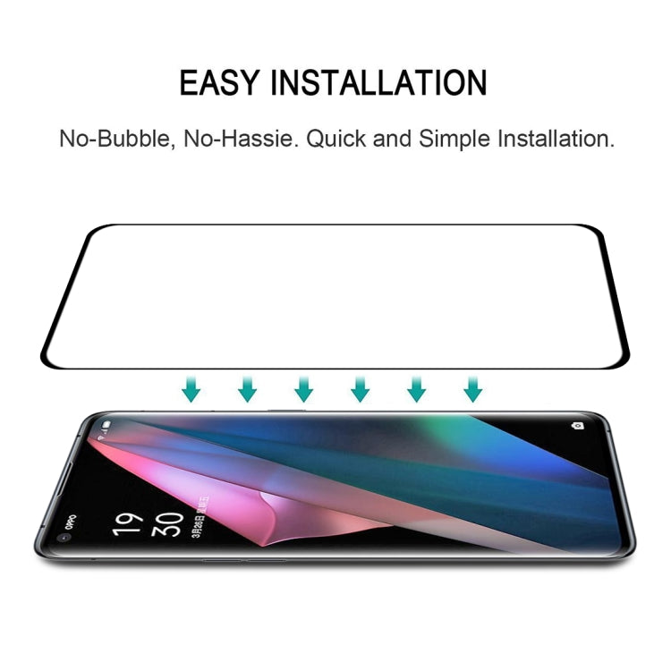 For OPPO Find X3 Pro 3D Curved Edge Full Screen Tempered Glass Film(Black)