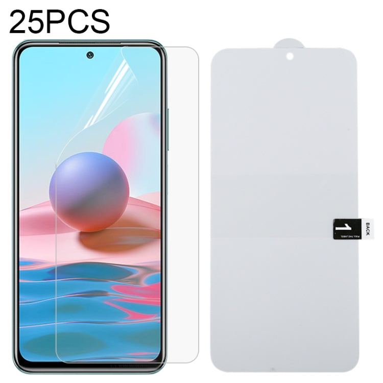 For Xiaomi Redmi Note 10 25 PCS Full Screen Protector Explosion-proof Hydrogel Film