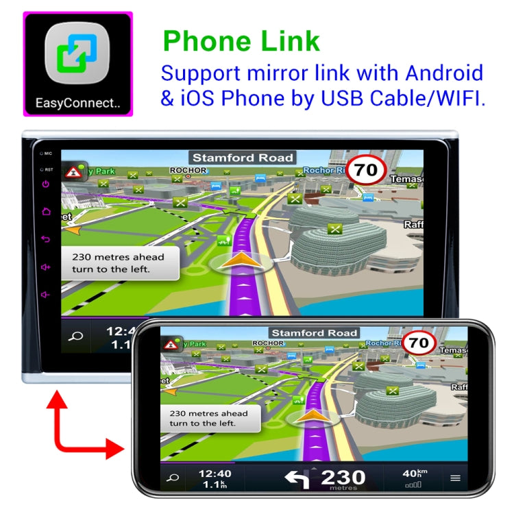 10 inch Car Rear Row HD External Headrest Multimedia Navigation System Suppot Phonelink + Speaker + FM Transimitter + WiFi + 4G