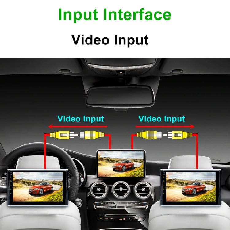 10 inch Car Rear Row HD External Headrest Multimedia Navigation System Suppot Phonelink + Speaker + FM Transimitter + WiFi + 4G