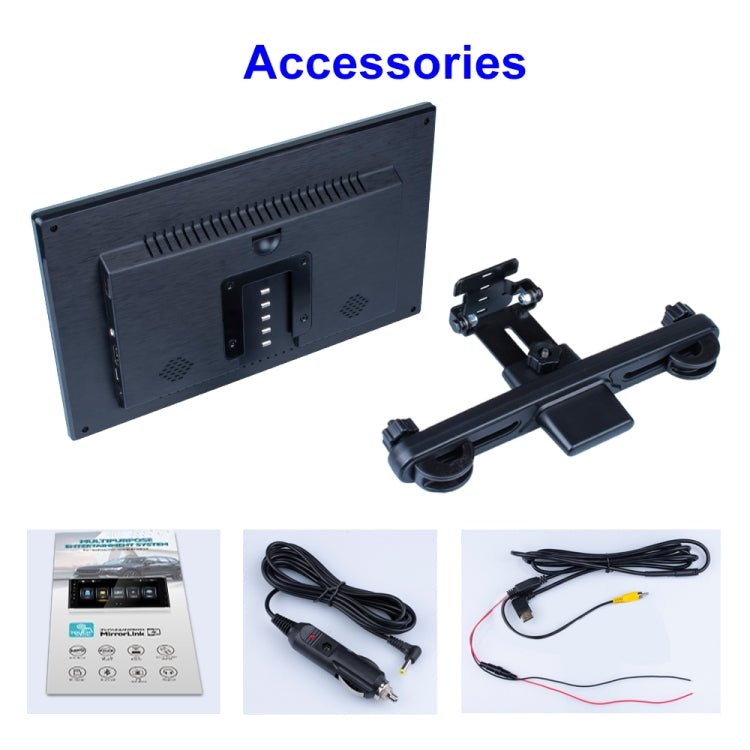 10 inch Car Rear Row HD External Headrest Multimedia Navigation System Suppot Phonelink + Speaker + FM Transimitter + WiFi + 4G