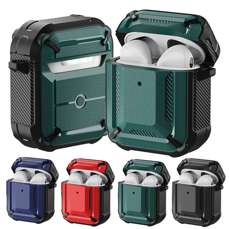 Wireless Earphones Shockproof Diamond Square Pattern Silicone Protective Case For AirPods 1/2