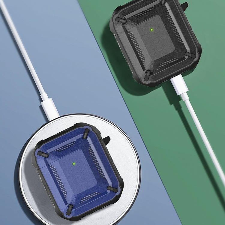 Wireless Earphones Shockproof Diamond Square Pattern Silicone Protective Case For AirPods 1/2