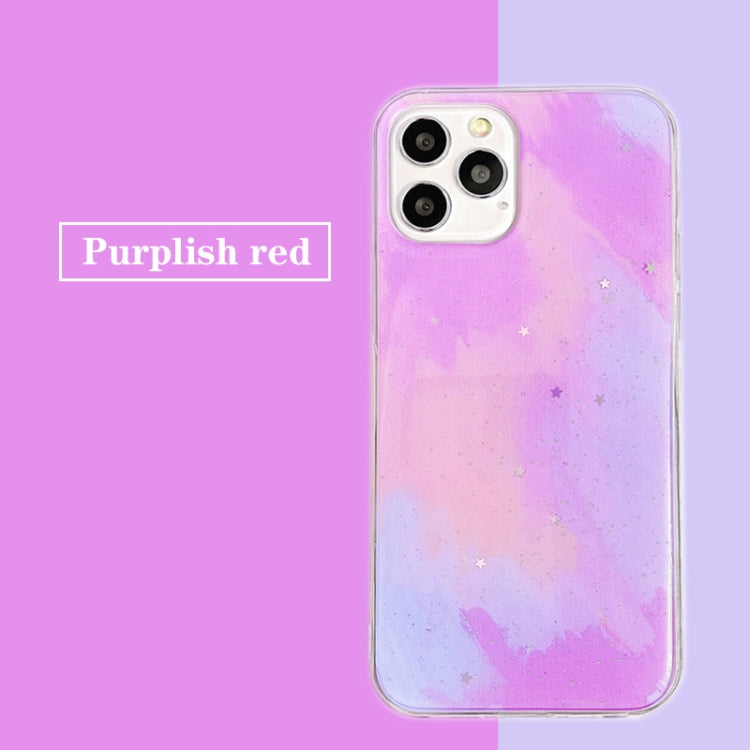 For iPhone 12 mini Watercolor Glitter Pattern Shockproof TPU Protective Case