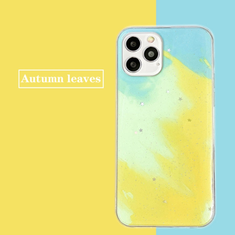 For iPhone 12 mini Watercolor Glitter Pattern Shockproof TPU Protective Case