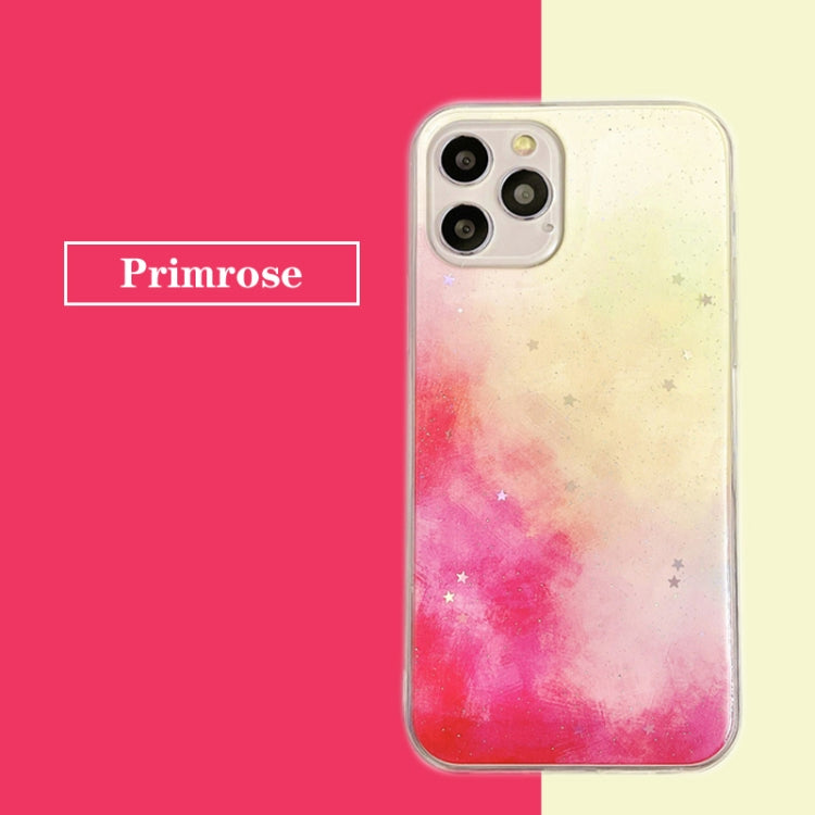 For iPhone 11 Watercolor Glitter Pattern Shockproof TPU Protective Case
