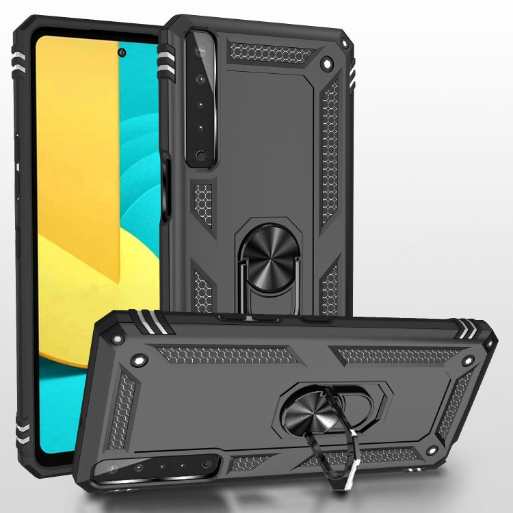 For LG Stylo 7 4G Shockproof TPU + PC Protective Case with 360 Degree Rotating Holder
