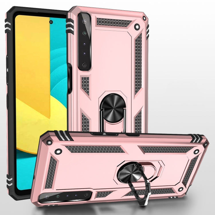 For LG Stylo 7 4G Shockproof TPU + PC Protective Case with 360 Degree Rotating Holder