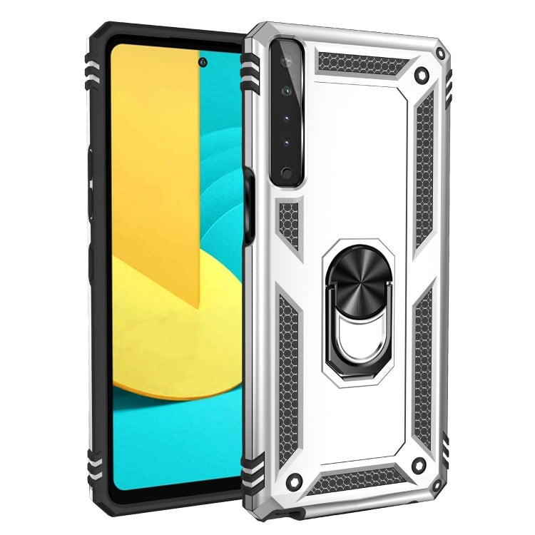 For LG Stylo 7 4G Shockproof TPU + PC Protective Case with 360 Degree Rotating Holder