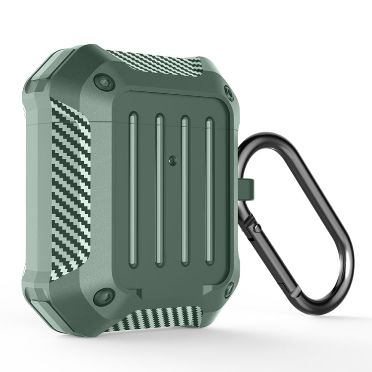 Wireless Earphones Shockproof Carbon Fiber Luggage TPU Protective Case For AirPods 1/2