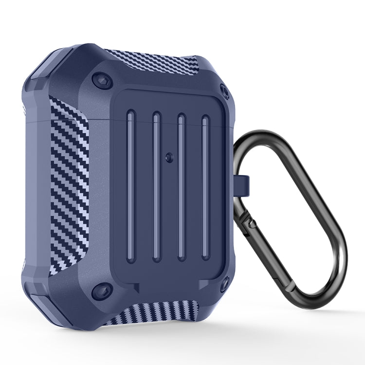 Wireless Earphones Shockproof Carbon Fiber Luggage TPU Protective Case For AirPods 1/2