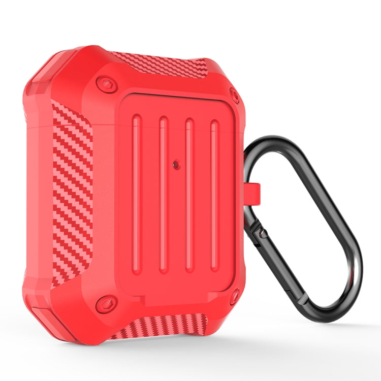 Wireless Earphones Shockproof Carbon Fiber Luggage TPU Protective Case For AirPods 1/2