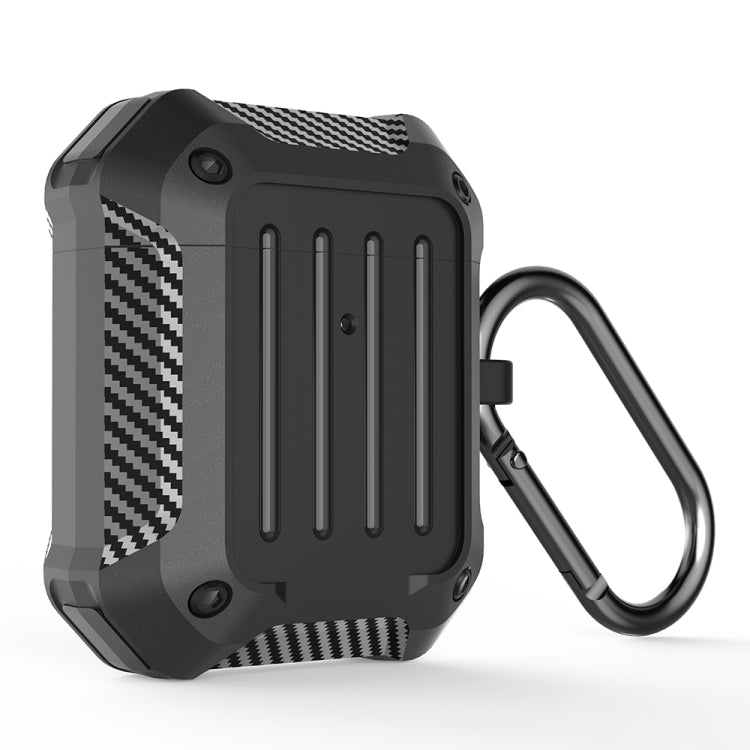 Wireless Earphones Shockproof Carbon Fiber Luggage TPU Protective Case For AirPods 1/2