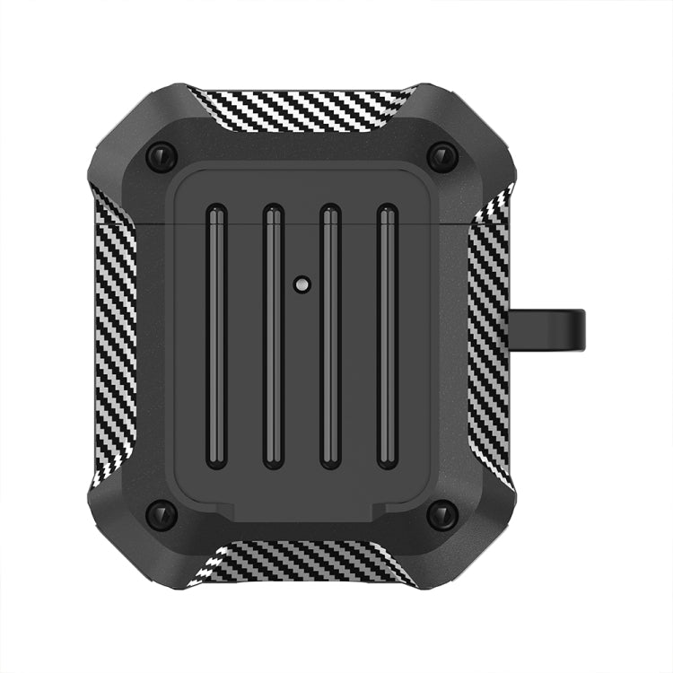 Wireless Earphones Shockproof Carbon Fiber Luggage TPU Protective Case For AirPods 1/2
