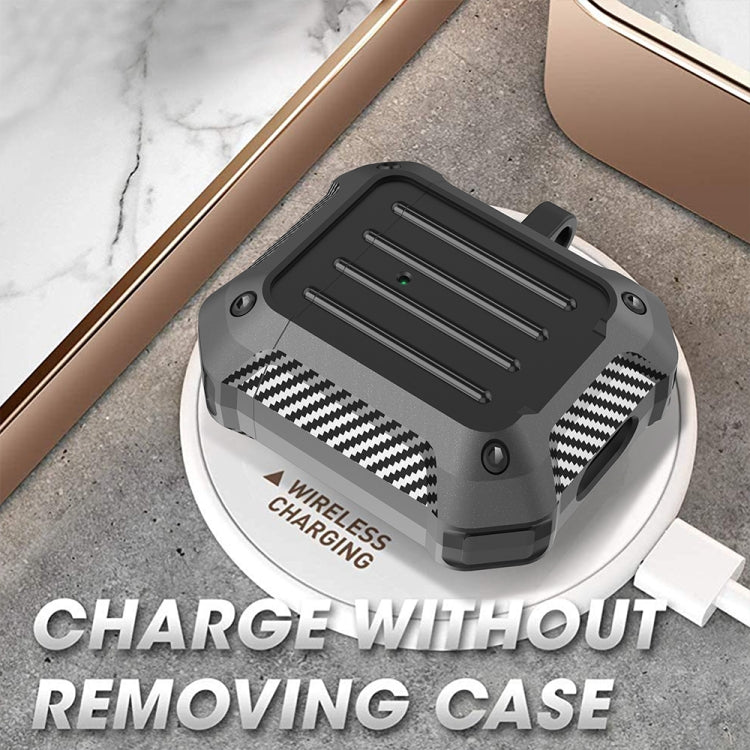 Wireless Earphones Shockproof Carbon Fiber Luggage TPU Protective Case For AirPods 1/2