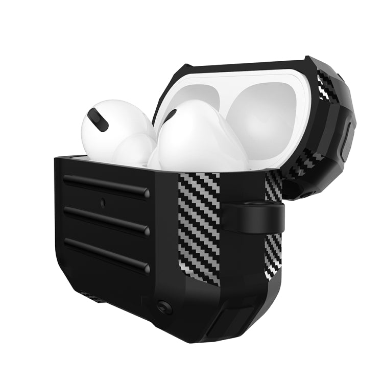 Wireless Earphones Shockproof Carbon Fiber Luggage TPU Protective Case For AirPods Pro