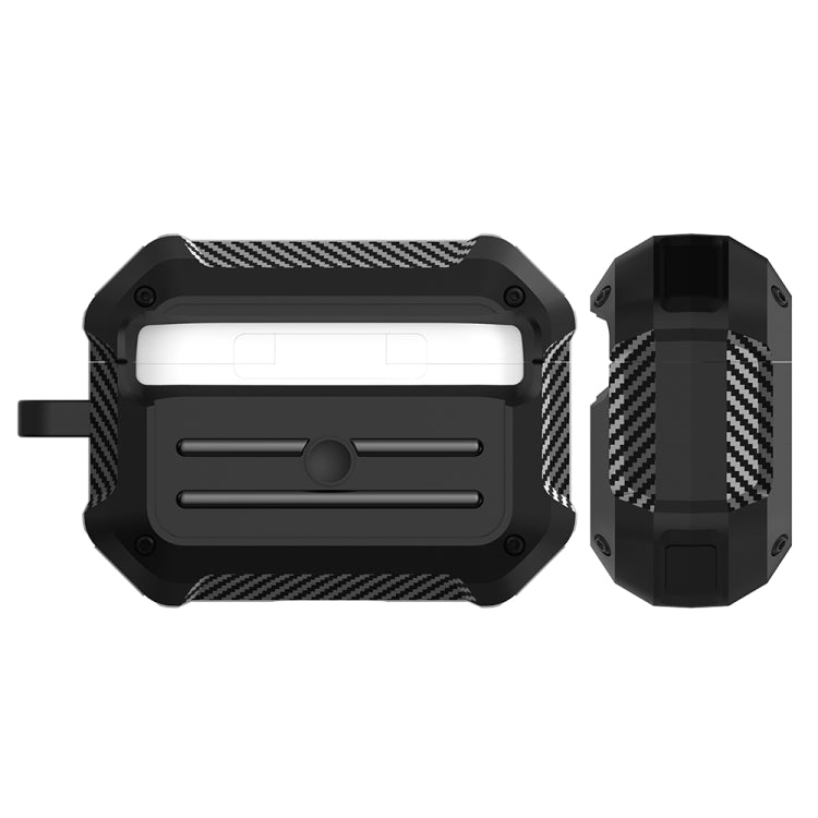 Wireless Earphones Shockproof Carbon Fiber Luggage TPU Protective Case For AirPods Pro