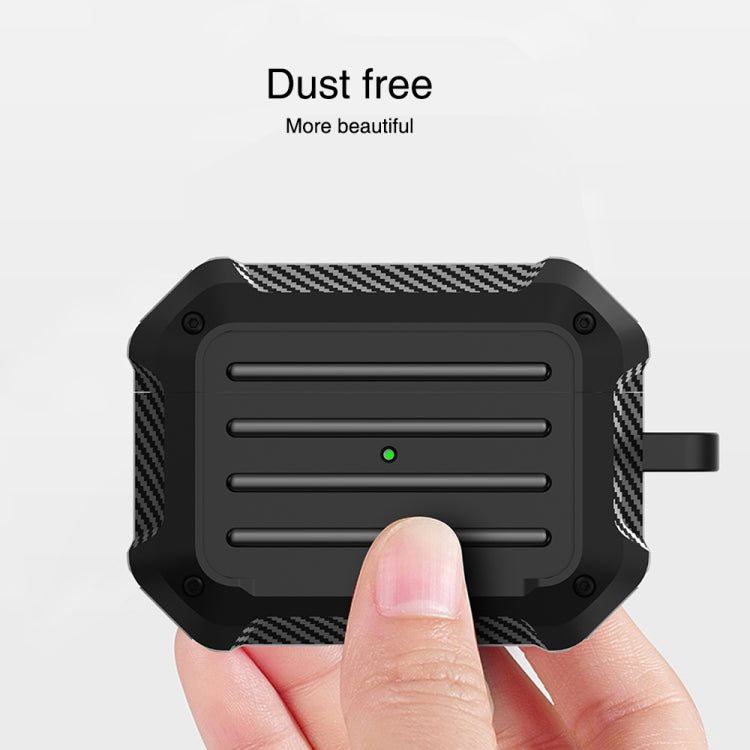 Wireless Earphones Shockproof Carbon Fiber Luggage TPU Protective Case For AirPods Pro