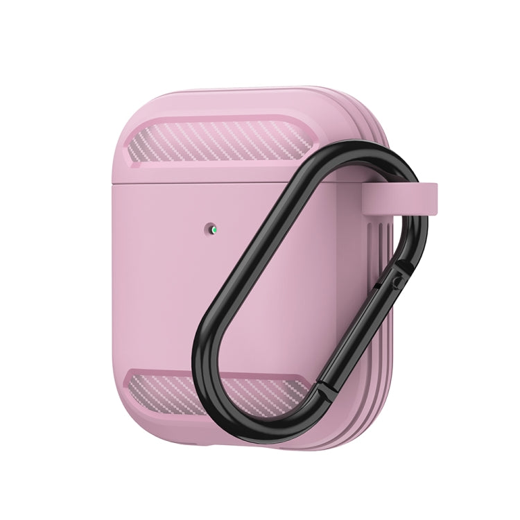 Wireless Earphones Shockproof Carbon Fiber Armor TPU Protective Case For AirPods 1/2