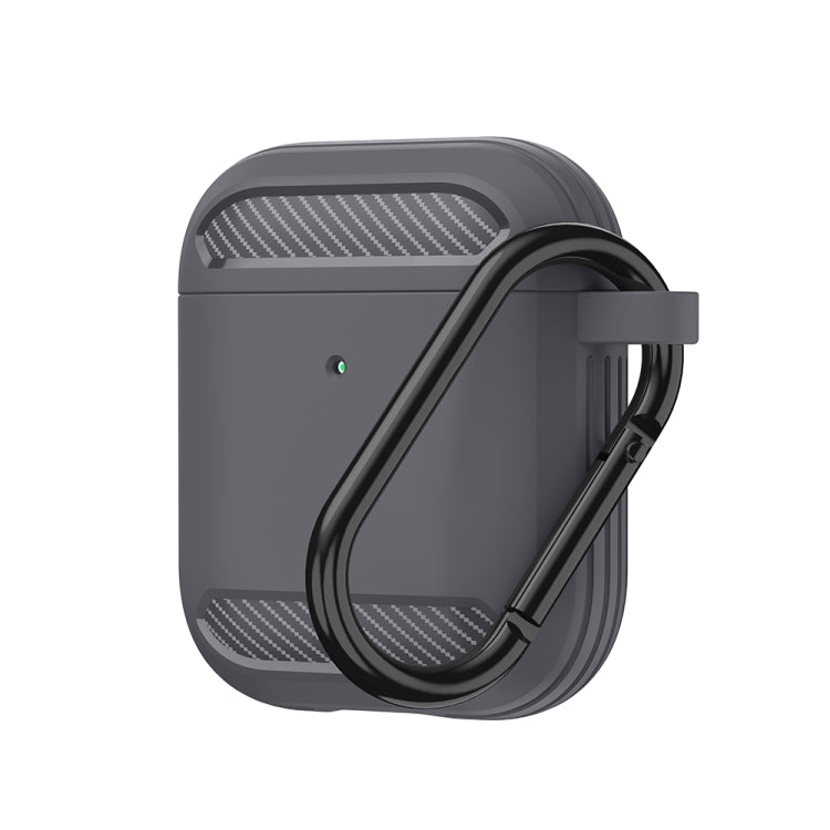 Wireless Earphones Shockproof Carbon Fiber Armor TPU Protective Case For AirPods 1/2