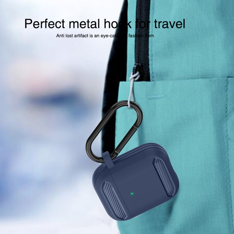 Wireless Earphones Shockproof Carbon Fiber Armor TPU Protective Case For AirPods 1/2