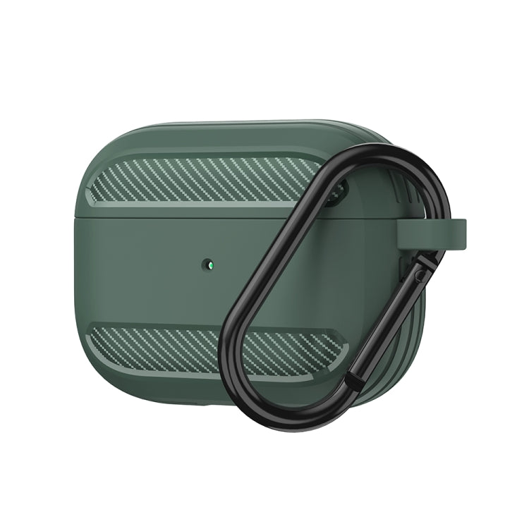 Wireless Earphones Shockproof Carbon Fiber Armor TPU Protective Case For AirPods Pro
