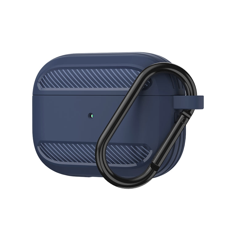 Wireless Earphones Shockproof Carbon Fiber Armor TPU Protective Case For AirPods Pro
