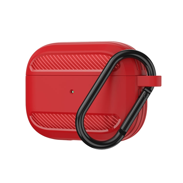 Wireless Earphones Shockproof Carbon Fiber Armor TPU Protective Case For AirPods Pro