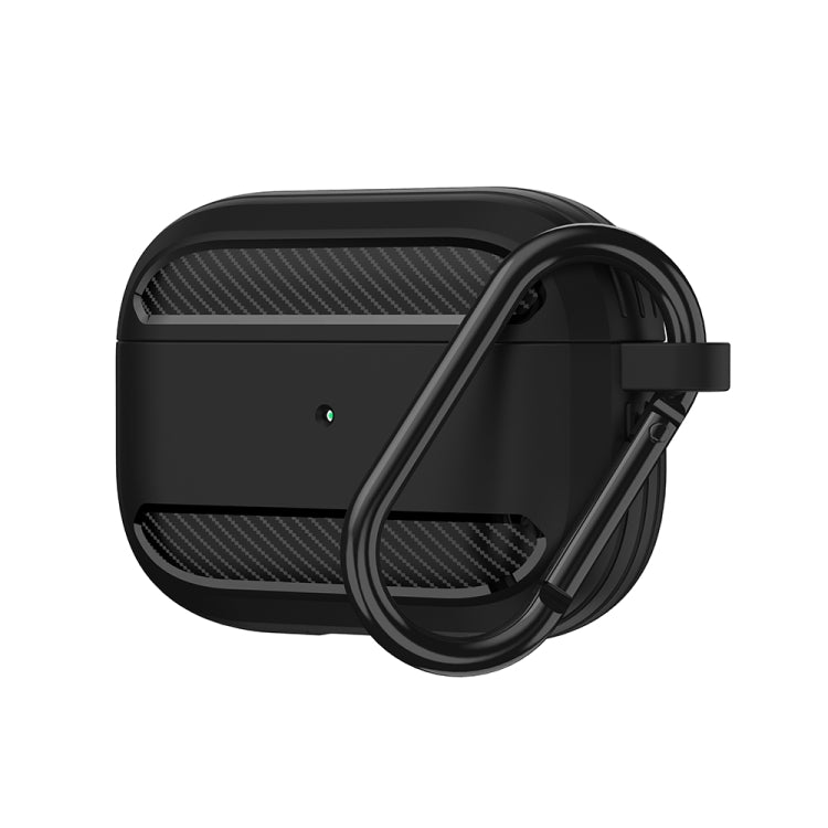 Wireless Earphones Shockproof Carbon Fiber Armor TPU Protective Case For AirPods Pro