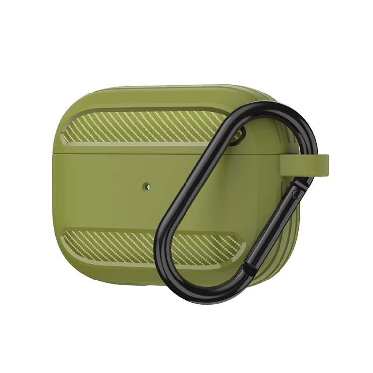 Wireless Earphones Shockproof Carbon Fiber Armor TPU Protective Case For AirPods Pro