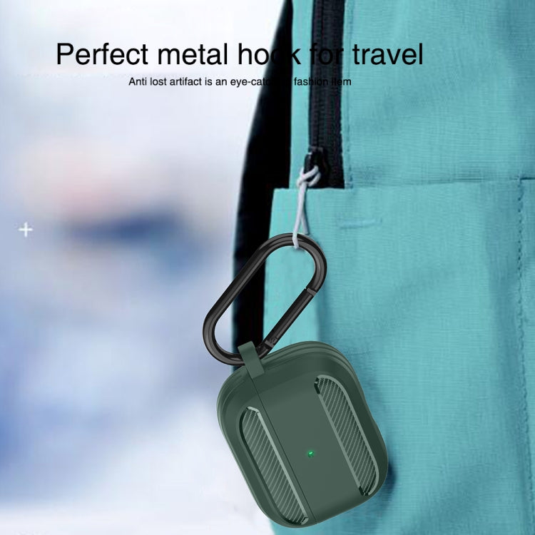 Wireless Earphones Shockproof Carbon Fiber Armor TPU Protective Case For AirPods Pro