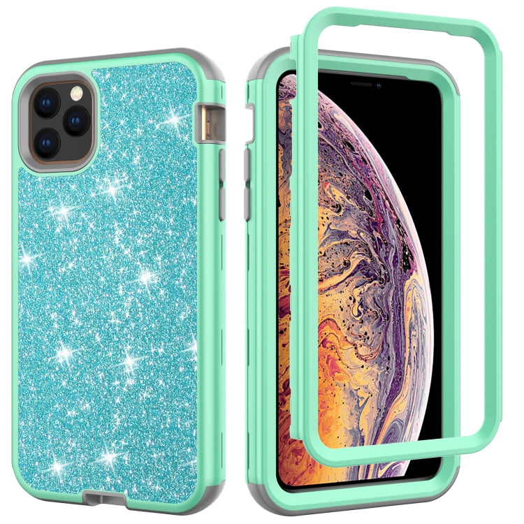 For iPhone 11 Pro 3 in 1 Glitter Solid Color TPU + PC Shockproof Case
