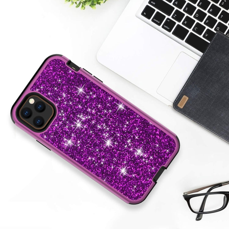 For iPhone 11 Pro 3 in 1 Glitter Solid Color TPU + PC Shockproof Case