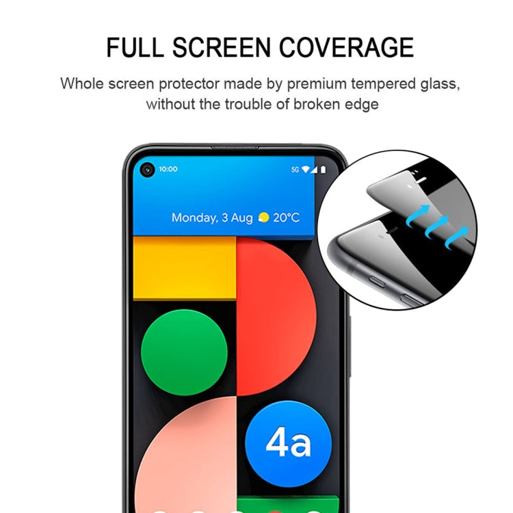 For Google Pixel 4a 5G 25 PCS Full Glue Full Screen Tempered Glass Film