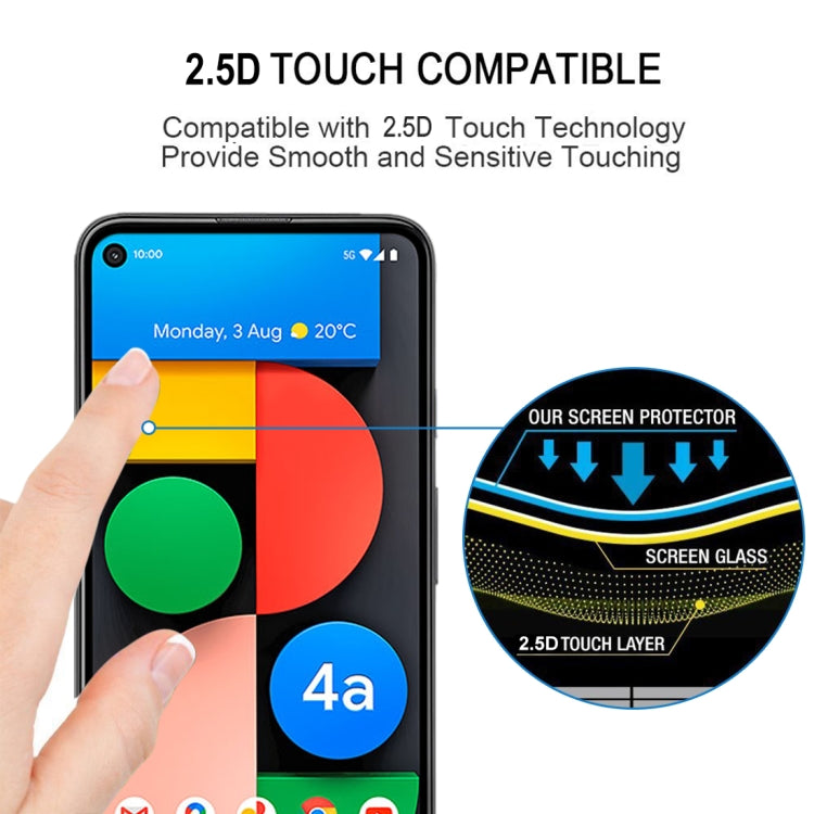 For Google Pixel 4a 5G 25 PCS Full Glue Full Screen Tempered Glass Film
