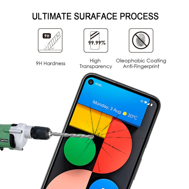 For Google Pixel 4a 5G 25 PCS Full Glue Full Screen Tempered Glass Film