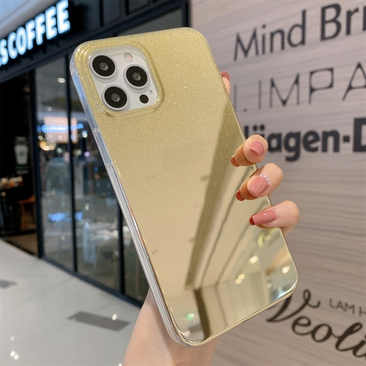 For iPhone 11 Double-sided Mirror Electroplating Glitter Powder Protective Case