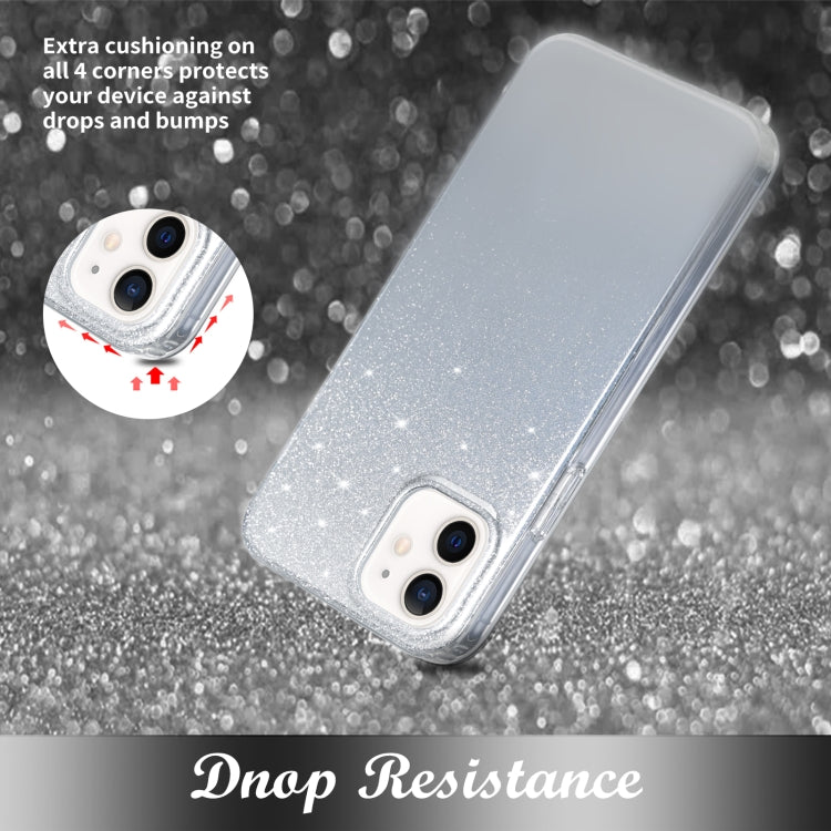 For iPhone 11 Pro Double-sided Mirror Electroplating Glitter Powder Protective Case