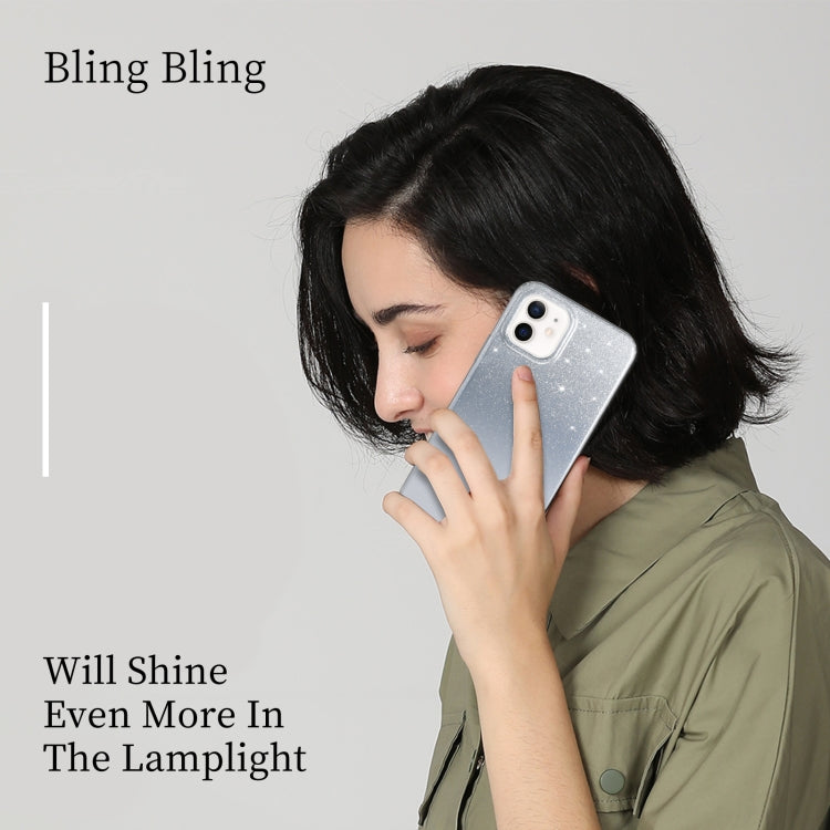 For iPhone 11 Pro Max Double-sided Mirror Electroplating Glitter Powder Protective Case