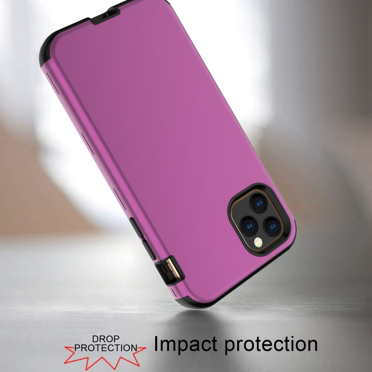 For iPhone 11 Pro 3 in 1 Leather Oil TPU + PC Shockproof Case