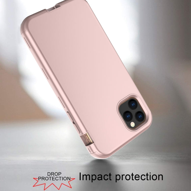 For iPhone 11 Pro 3 in 1 Leather Oil TPU + PC Shockproof Case