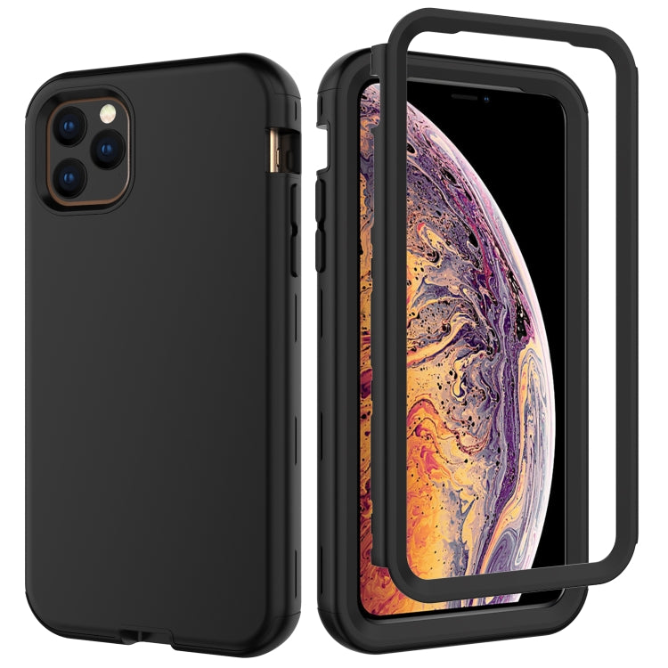 For iPhone 11 Pro Max 3 in 1 Leather Oil TPU + PC Shockproof Case