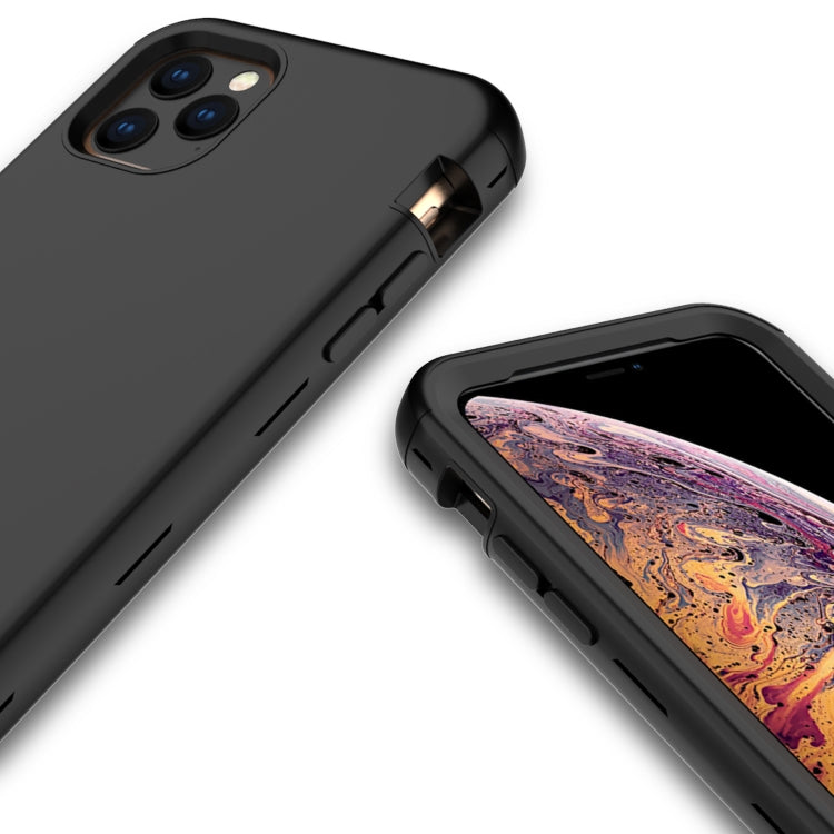 For iPhone 11 Pro Max 3 in 1 Leather Oil TPU + PC Shockproof Case