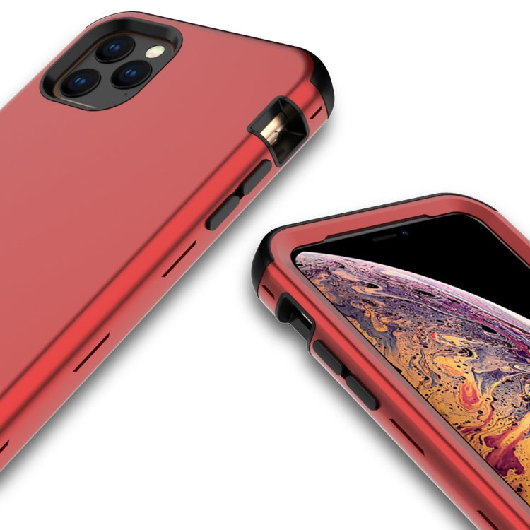 For iPhone 11 Pro Max 3 in 1 Leather Oil TPU + PC Shockproof Case