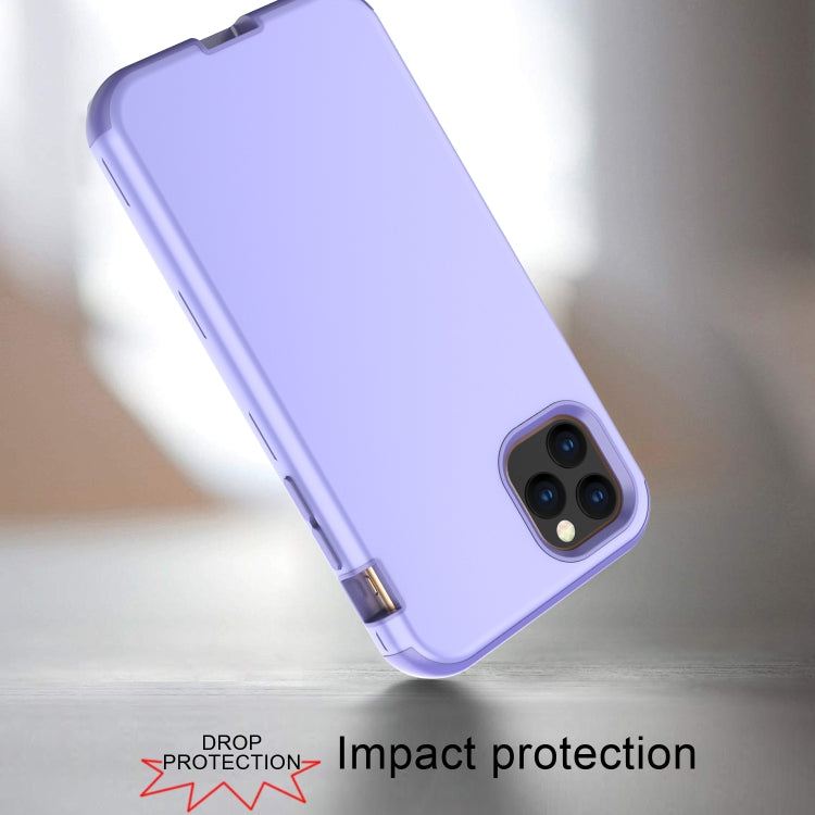 For iPhone 11 Pro Max 3 in 1 Leather Oil TPU + PC Shockproof Case